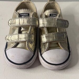 Converse Kids Metallic Gold Sneakers- toddler size 4